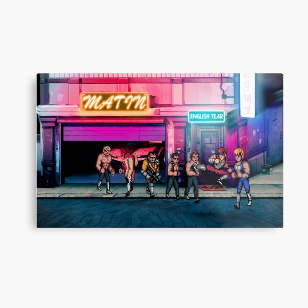 Double Dragon pixel art Metal Print