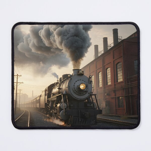 Item preview, Vintage Steam Train Pulling Out of a Factory Yard designed and sold by homydesign.