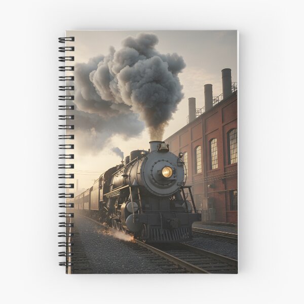 Item preview, Vintage Steam Train Pulling Out of a Factory Yard designed and sold by homydesign.
