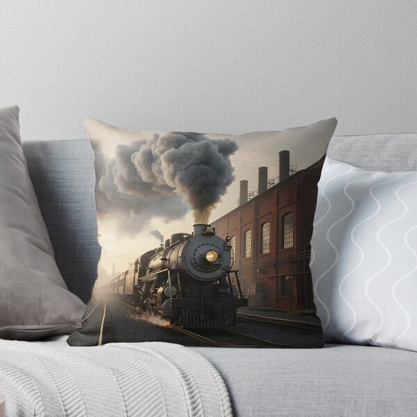 Item preview, Vintage Steam Train Pulling Out of a Factory Yard designed and sold by homydesign.
