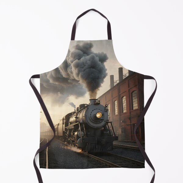 Item preview, Vintage Steam Train Pulling Out of a Factory Yard designed and sold by homydesign.