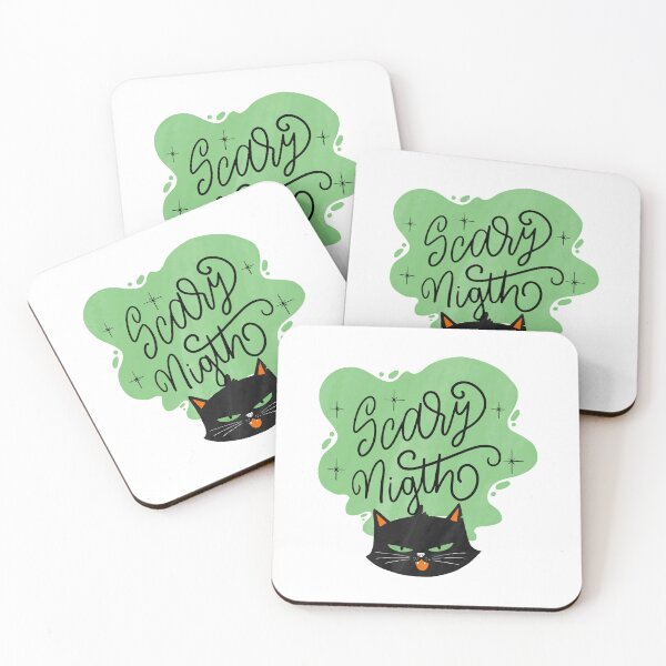 Item preview, Scary Night – Cute Black Cat Halloween Design | Spooky Season Art by MonoSoul designed and sold by MonoSoul Shop.