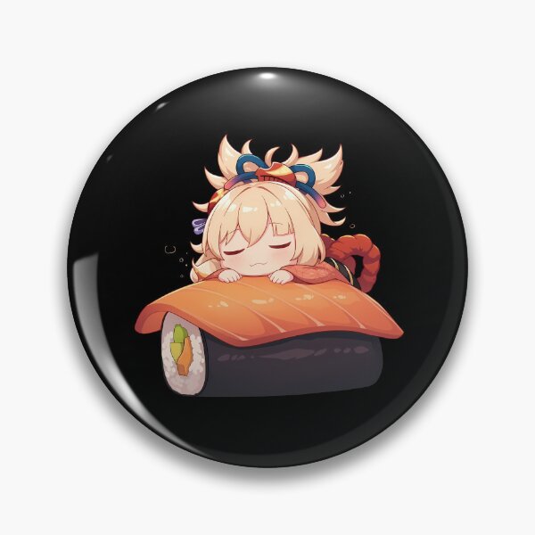 Item preview, Game Chibi Sushi Nigiri Yoimiya Genshin Impact Kawaii designed and sold by CarlosBender.