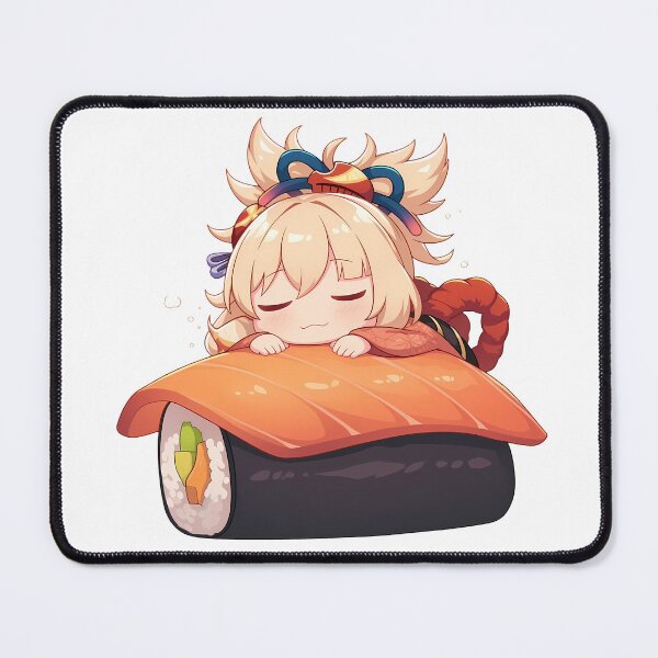 Item preview, Game Chibi Sushi Nigiri Yoimiya Genshin Impact Kawaii designed and sold by CarlosBender.