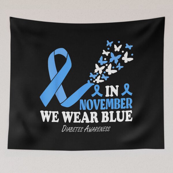 Item preview, Quote Vintage Style Blue November Bow Month Support designed and sold by Williammarger.