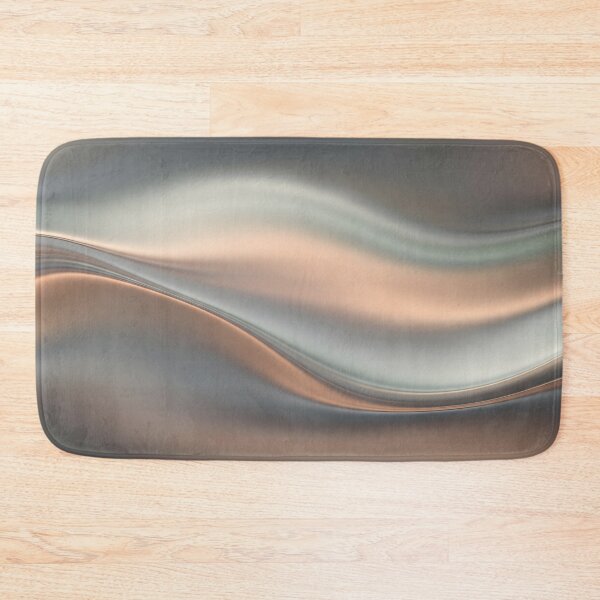Item preview, Soft abstract flow of metallic waves in copper and silver designed and sold by homydesign.