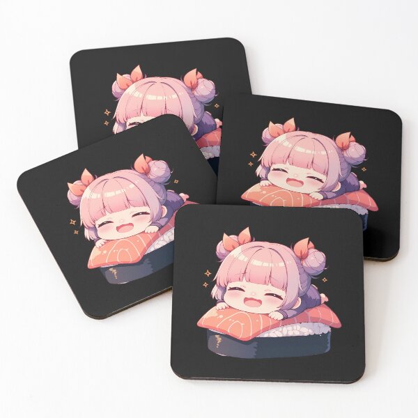 Item preview, Anime Girl Chibi Sushi Nigiri Nazuna Nanakusa Niche Kawaii designed and sold by CarlosBender.