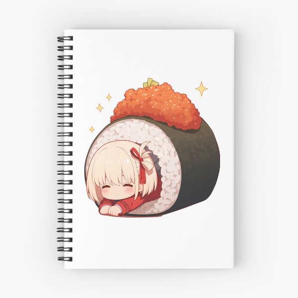 Item preview, Chibi Sushi Nigiri Chisato Nishikigi Lycoris Recoil Kawaii designed and sold by CarlosBender.