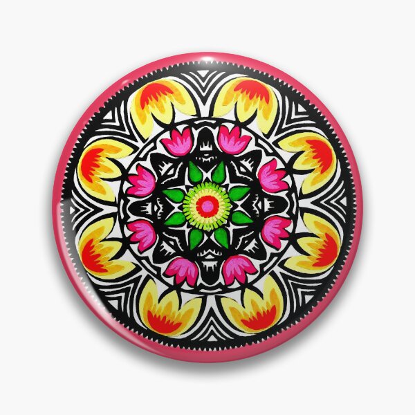 Item preview, Folk Art Flower Mandla designed and sold by ViaARTfactory.