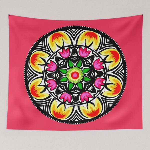 Item preview, Folk Art Flower Mandla designed and sold by ViaARTfactory.