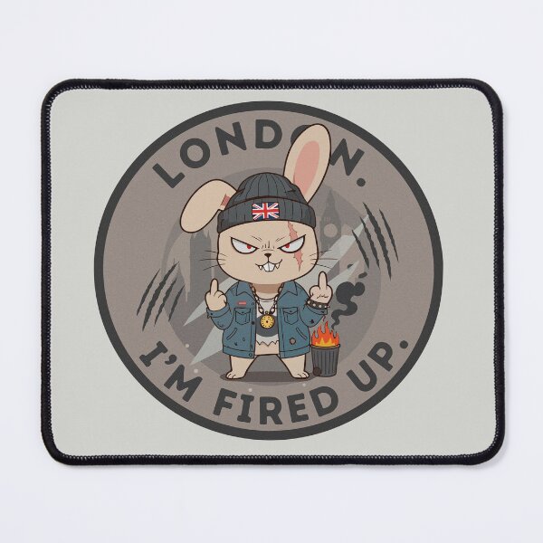 Item preview, London Punk Rabbit: I'm Fired Up Middle Finger Bunny designed and sold by GALUMARKET.