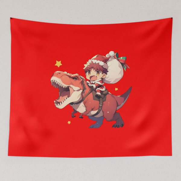 Item preview, Shirou Emiya Fate Stay Night Christmas Dinosaur Chibi Anime designed and sold by TorbenKuhano.