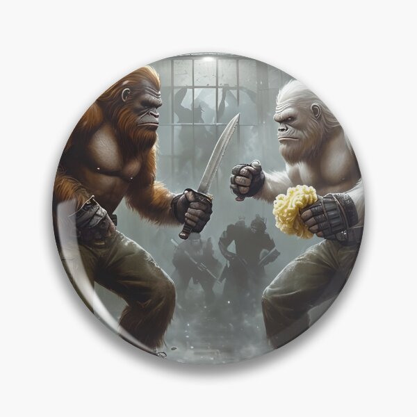 Item preview, Bigfoots in the Gulag Design | Hyper-Realistic Cryptid Battle Art Print | Dark Meme Wall Decor for Gamers & Halloween Fans designed and sold by ShopAyejaeys.