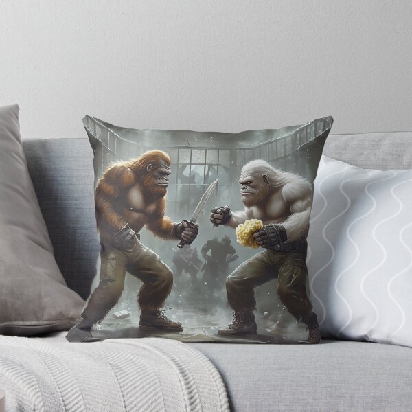 Item preview, Bigfoots in the Gulag Design | Hyper-Realistic Cryptid Battle Art Print | Dark Meme Wall Decor for Gamers & Halloween Fans designed and sold by ShopAyejaeys.