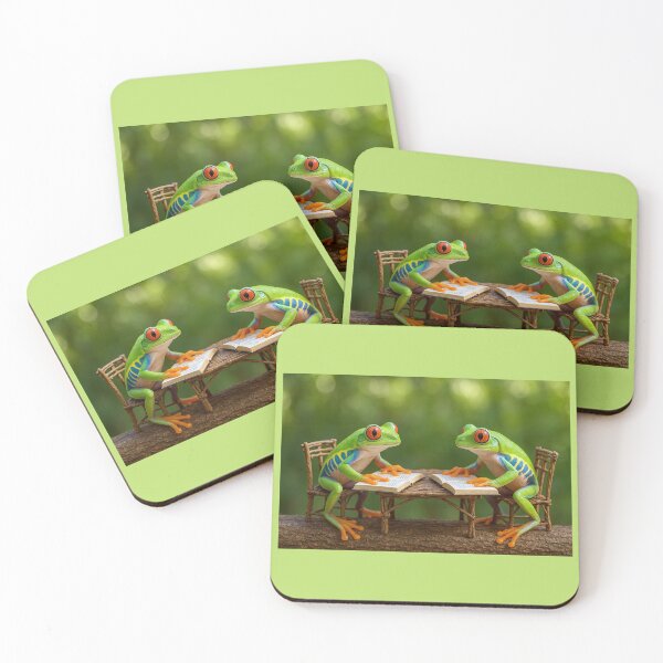 Item preview, Red-Eyed Tree Frogs Reading on a Branch designed and sold by Tridentulus.