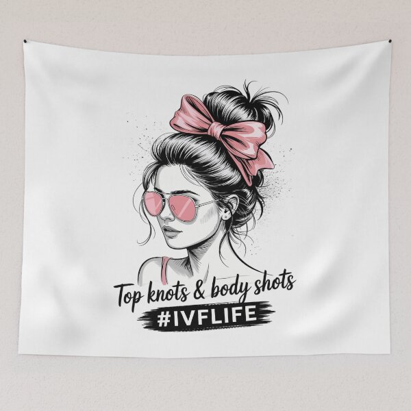 Item preview, Messy Bun IVF Life IVF Mom IVF Transfer Day Cute Tie Dye designed and sold by HellD3vil-Art.