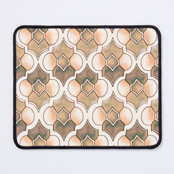 Item preview, Elegant Peach Art Deco Watercolor Quatrefoil Geometric Pattern designed and sold by TackyTime.