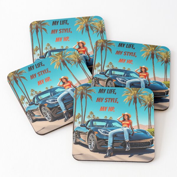 Item preview, Cowgirl with sports car, life, luxury, motivation, car designed and sold by Schwefli.