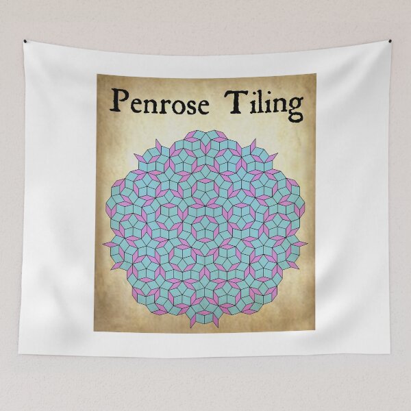 Item preview, Nerdy Vintage Penrose Tiling Science Teacher Black Text Parchment designed and sold by MathWare MathClips.