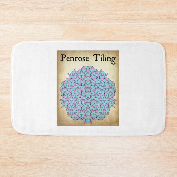 Item preview, Nerdy Vintage Penrose Tiling Science Teacher Black Text Parchment designed and sold by MathWare MathClips.