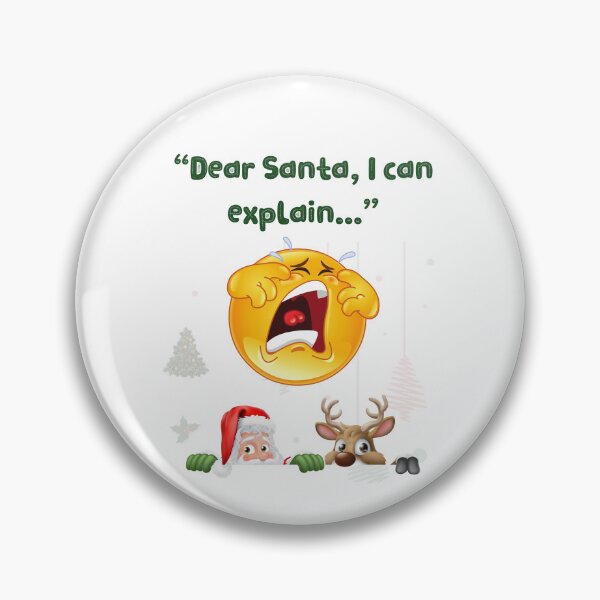 Item preview, Querido Santa, puedo explicarlo… Divertido diseño de emoji navideño designed and sold by FLOOVOStudio.