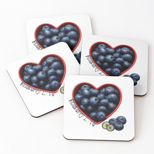 Item preview, Photorealistic Blueberry Heart Fruitcore Design designed and sold by CottonandQuill.