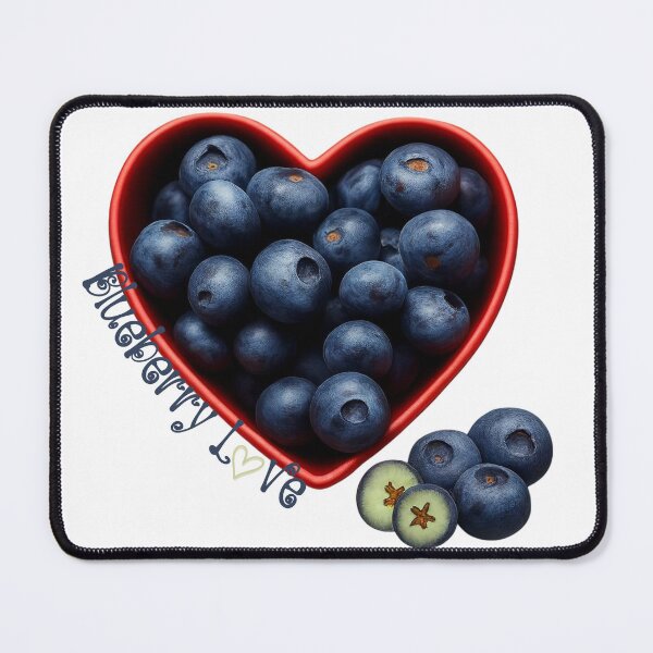 Item preview, Photorealistic Blueberry Heart Fruitcore Design designed and sold by CottonandQuill.