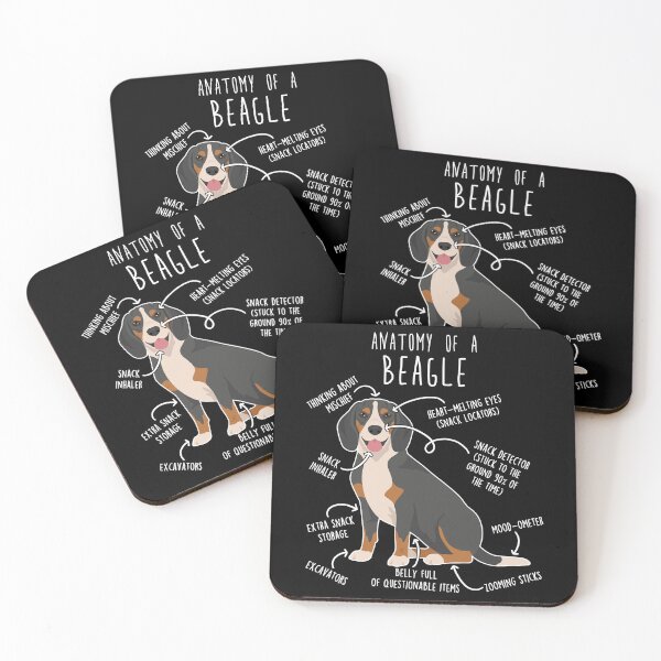 Item preview, Blue Tick Beagle Dog Anatomy designed and sold by Clara Hollins.