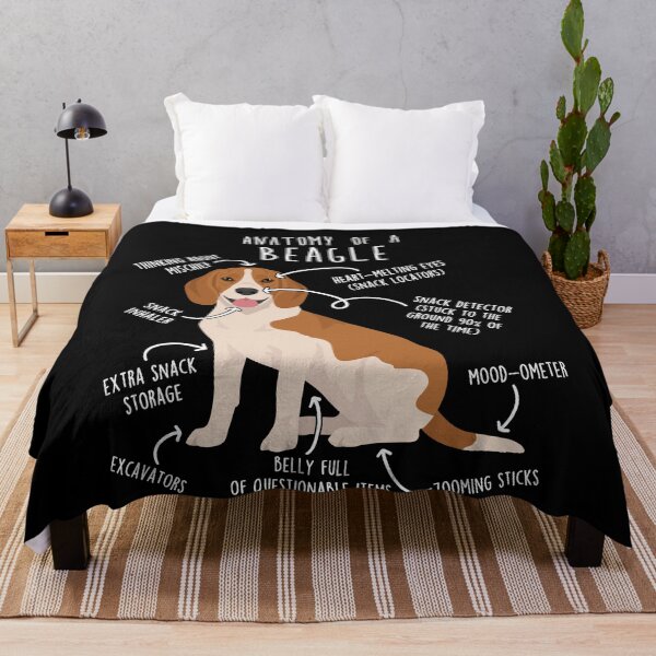 Item preview, Red and White Beagle Dog Anatomy designed and sold by Clara Hollins.