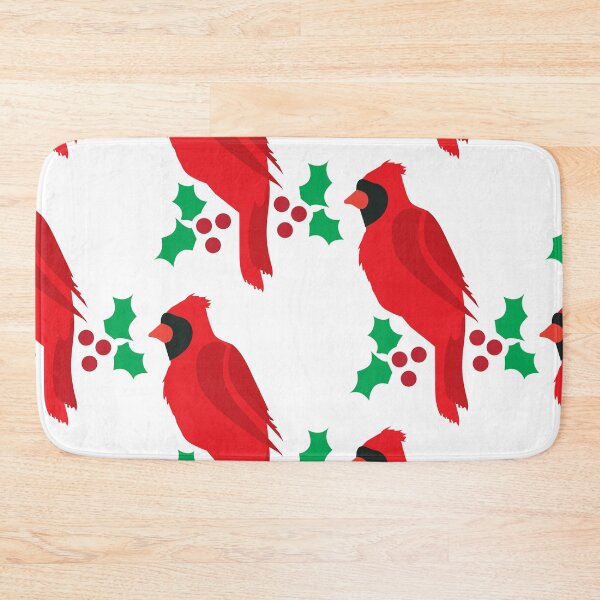 Item preview, Red Cardinal and Holly Berries designed and sold by MagnoliaLake.