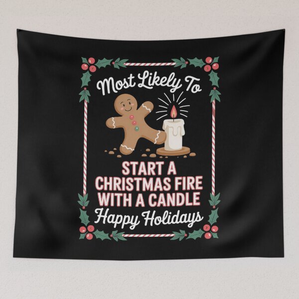 Item preview, Most Likely To Start A Christmas Fire With a Candle Matching designed and sold by HellD3vil-Art.