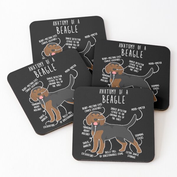 Item preview, Black and Tan Beagle Dog Anatomy designed and sold by Clara Hollins.