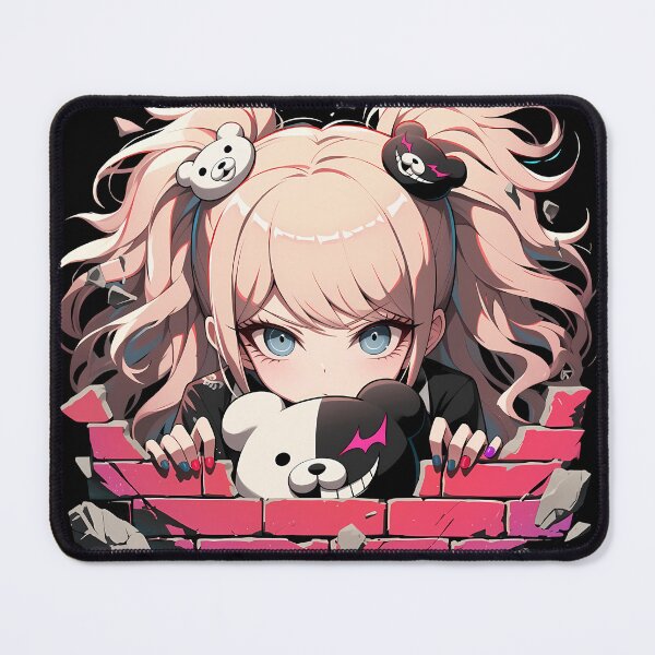 Item preview, Junko Enoshima Peeking Danganronpa Anime Girl Iconic Twin Tail Chaos designed and sold by TorbenKuhano.
