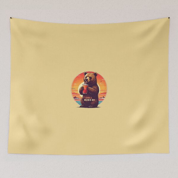 Item preview, Chill Mode On Bear T-Shirt - Retro Sunset Vibe Vintage Grizzly Design designed and sold by AOG-DESIGNS.