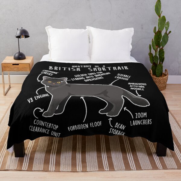 Item preview, Black British Shorthair Cat Anatomy designed and sold by Clara Hollins.