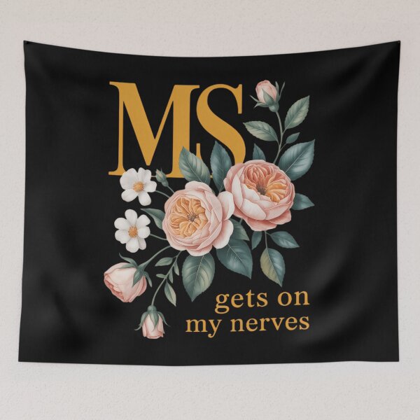 Item preview, MS Gets On My Nerves Multiple Sclerosis Awareness designed and sold by HellD3vil-Art.