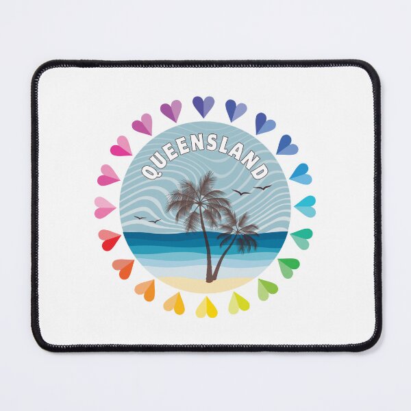 Item preview, Queensland, Love, Hearts, QL, Colourful, Beach designed and sold by AASparksDesigns.