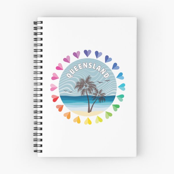 Item preview, Queensland, Love, Hearts, QL, Colourful, Beach designed and sold by AASparksDesigns.