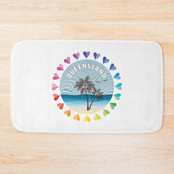 Item preview, Queensland, Love, Hearts, QL, Colourful, Beach designed and sold by AASparksDesigns.