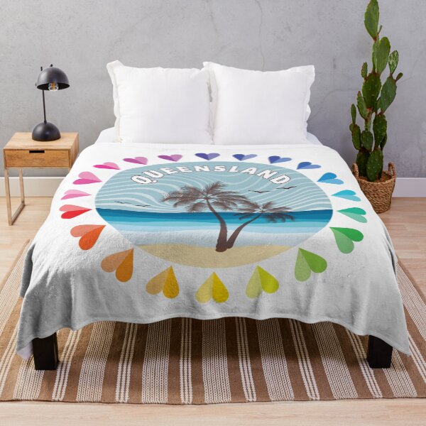 Item preview, Queensland, Love, Hearts, QL, Colourful, Beach designed and sold by AASparksDesigns.