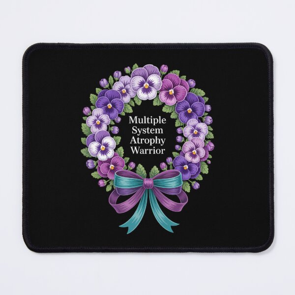 Item preview, multiple system atrophy Awareness purple floral and ribbon designed and sold by HellD3vil-Art.