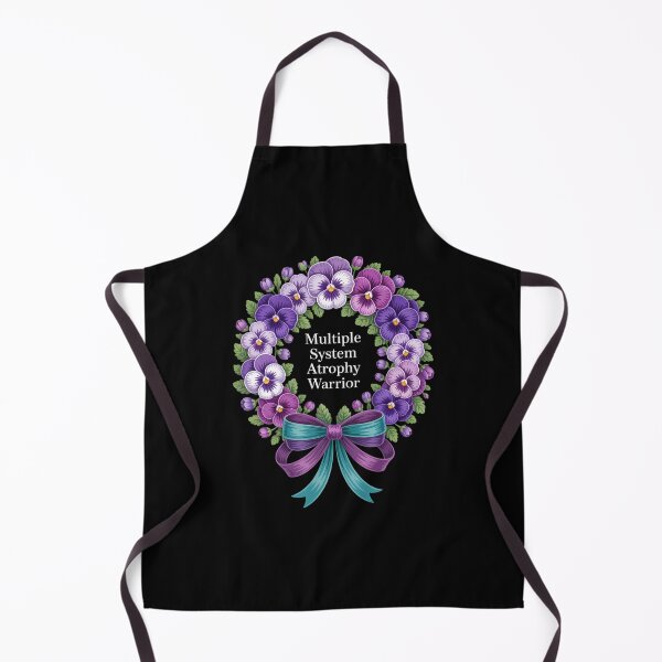 Item preview, multiple system atrophy Awareness purple floral and ribbon designed and sold by HellD3vil-Art.