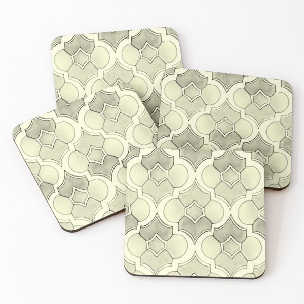 Item preview, Elegant Pastel Art Deco Watercolor Quatrefoil Geometric Pattern designed and sold by TackyTime.