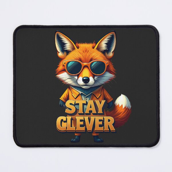 Item preview, Stay Clever Fox T-Shirt - Cool Motivational Quote Animal Sunglasses designed and sold by AOG-DESIGNS.