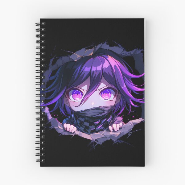Item preview, Kokichi Ouma Peeking Danganronpa Anime Boy Purple Glow Trickster Energy designed and sold by TorbenKuhano.