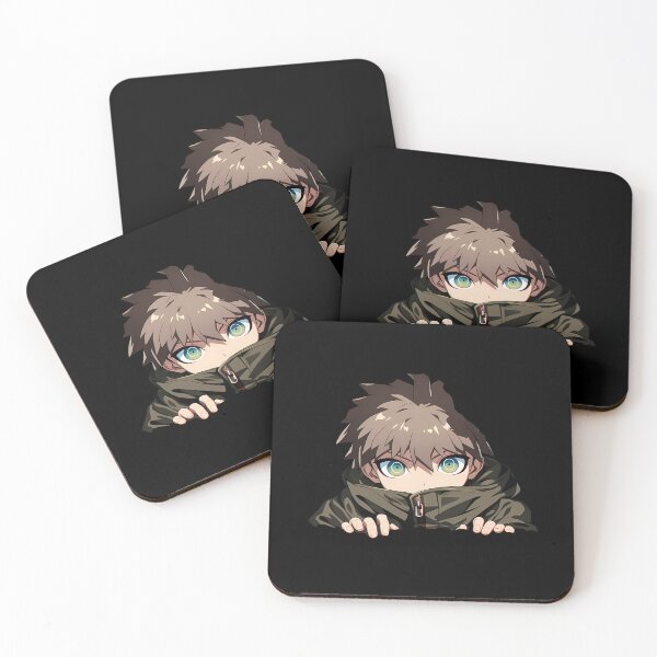 Item preview, Makoto Naegi Peeking Danganronpa Anime Boy Hopeful Green Eyed Student designed and sold by TorbenKuhano.