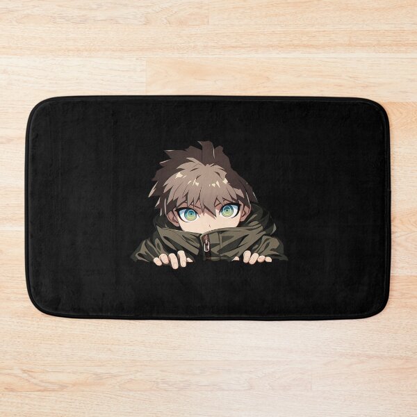 Item preview, Makoto Naegi Peeking Danganronpa Anime Boy Hopeful Green Eyed Student designed and sold by TorbenKuhano.