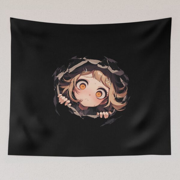Item preview, Chihiro Fujisaki Peeking Danganronpa Anime Girl Shy Genius Moment designed and sold by TorbenKuhano.