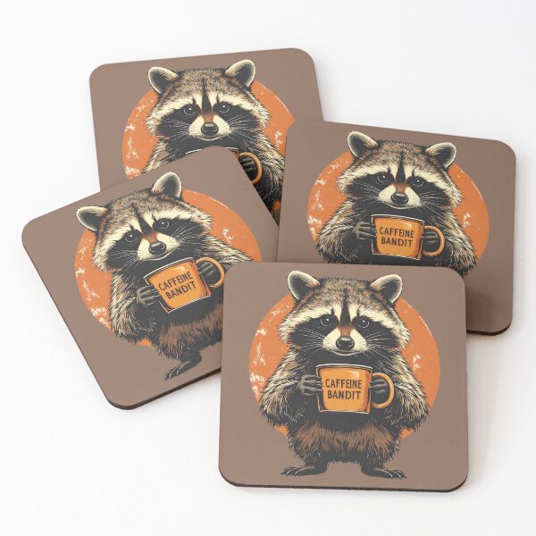 Item preview, Caffeine Bandit Raccoon T-Shirt - Funny Coffee Lover Mug Vintage Animal designed and sold by AOG-DESIGNS.