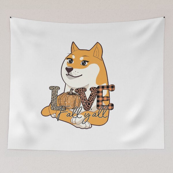 Item preview, Shiba Love Fall Y'all   designed and sold by wildwhimsical.